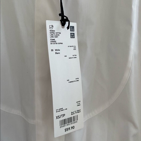 UNIQLO White oversized button up - Picture 3 of 3